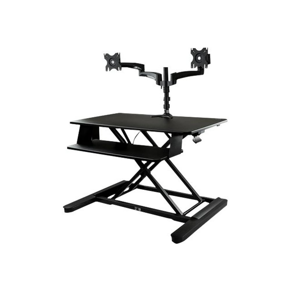 Dual Monitor Sit Stand Desk Converter Up to 24" Monitors