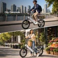 thumbnail image 3 of Lilypelle Folding Electric Bicycle for Adults, 20"×3.0 Fat Tire 7 Speed Step-Thru Electric Cargo Bicycle, 500Wh Built-in detachable battery, Peak 1000W Rear Motor，20MPH, Fits for 4'9" to 6'5", 3 of 11