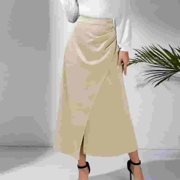 YOUTHBATH★韓国★人気★YB X Oliwa Wrap Skirt Zunfeo Party Skirts for Women 2023 High Waisted Satin Trendy