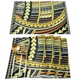 thumbnail image 2 of Polynesian Ethnic Texture Yellow Table Runner Home Wedding Table Flag Mat Centerpieces Decoration Party Dining Long Tablecloth, 2 of 5