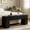 Black, variant on Fnova 47" Wooden Entryway Bench, Farmhouse Wooden Shoe Bench, Indoor End of Bed Stool for 1-2, Long Kitchen Table Seat Dining Seat for Entryway, Hallway, Living Room