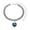 Blue, variant on Crystal Gem Pet Collar Necklace Stone Material Adjustable Buckle Comfort Decorative Collar Diamonds for Cats Small Medium Dogs Daily Party Wear 7.87-11.81in Pink M