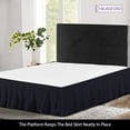 thumbnail image 3 of Ruffled Bed Skirt (Queen, Navy) 18 inch Drop Dust Ruffle with Platform, Poly/Cotton Fabric, Available in All Bed Sizes and 14 Colors - Blissford, 3 of 6