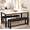 White, variant on MOOSENG White Kitchen Table Set with 2 Benches | Kitchen & Dining Room Furniture Set for 4-6 | Wood Breakfast Table Set Dinner Table Set | for Breakfast Nook Small Spaces
