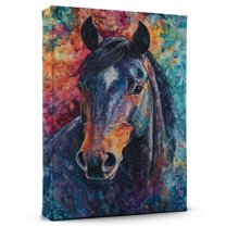 Horse Dark Bay Canvas Wall Art Animal Decor, Horse Dark Bay Canvas Prints Wild Animal Artwork for Living Room Bedroom Office 190HD623