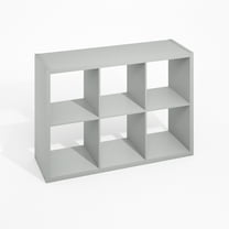 Furinno Hermite 6-Cube Open Shelves Kitchen Storage, Kitchen Island, Bakers Rack, Buffet Sideboard, Light Grey