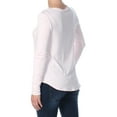thumbnail image 2 of maison Jules Womens Twisted Hem Basic T-Shirt, Pink, Medium, 2 of 2
