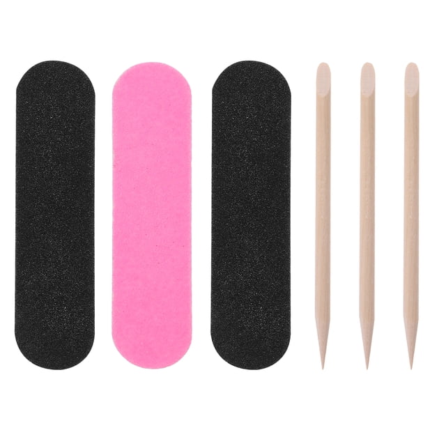 FELTECHELECTR Juego de 200 palitos de madera desechables para cutículas y limas de uñas, herramienta de manicura