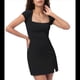 thumbnail image 3 of Vestido Deportivo de Golf para Mujer, Corta, Cuello Cuadrado, Abertura Lateral, Doble Forro, Color Negro, Talla XL, 3 of 9