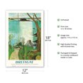 thumbnail image 2 of Bretagne (Brittany) - SNCF (French National Railway Company) - Vintage Railroad Travel Poster by René Genis c.1957 - Master Art Print (Unframed) 12in x 18in, 2 of 4
