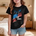 thumbnail image 2 of Quealent Girls 4th of July Shirt USA T-Shirt for Kids American Flag Shirt 250 Years of Freedom Short-Sleeved Top (Black, 13-14 Years), 2 of 5
