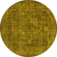 thumbnail image 1 of Ahgly Company Indoor Round Oriental Yellow Industrial Area Rugs, 4' Round, 1 of 4