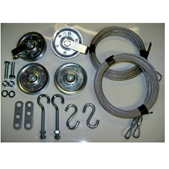 Garage Door Extension Spring Pulley Sheave Kit Safety Cables Instructions