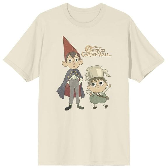 Over The Garden Wall Greg & Wirt Adult Sand Crew Neck Short Sleeve T-shirt-Medium