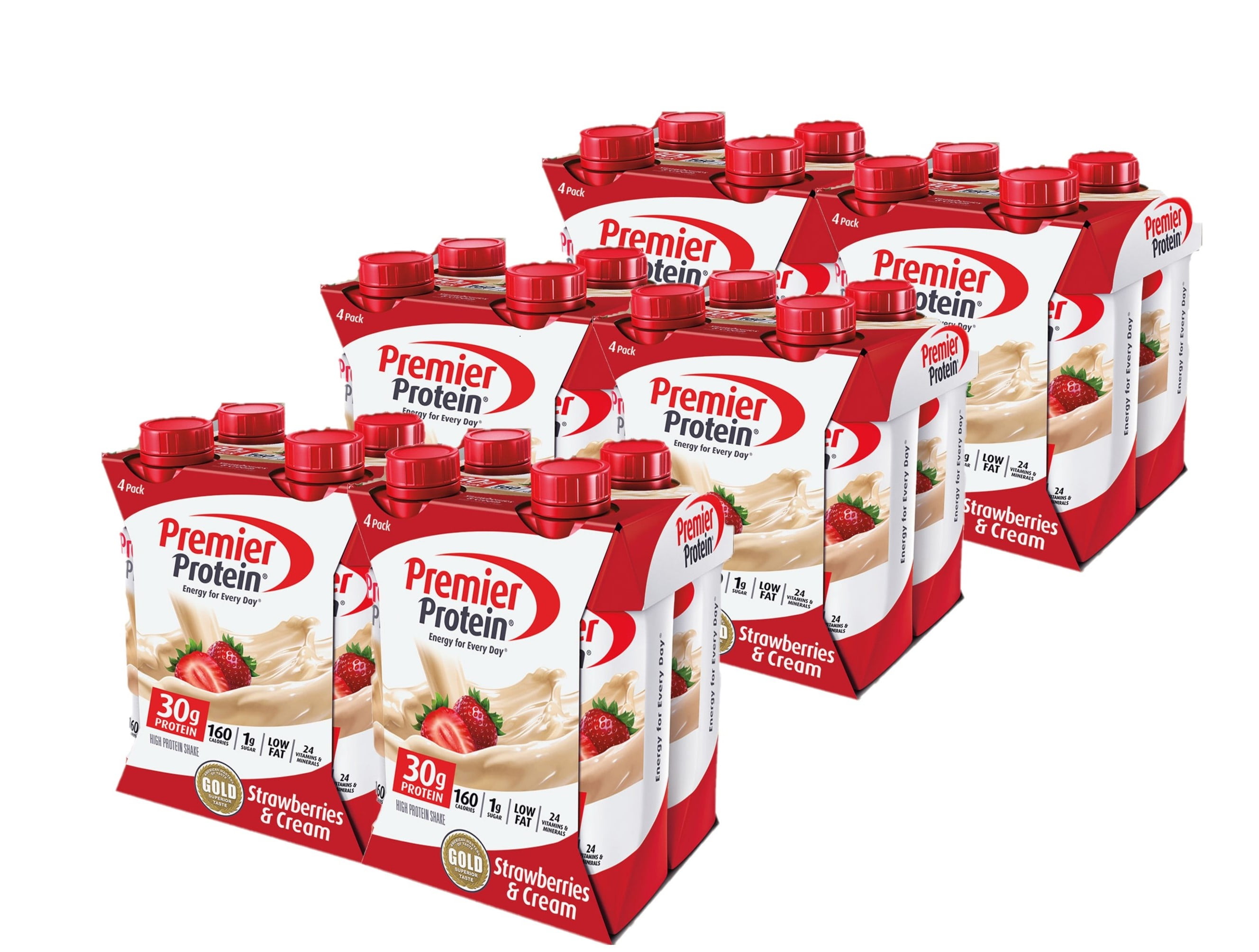 Premier Protein Shake, Flavor Strawberries & Cream, 11 Oz, 24 pack
