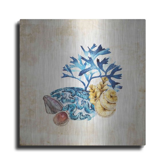 Luxe Metal Art 'Sea Life II' by Incado, Metal Wall Art, 36"x36"