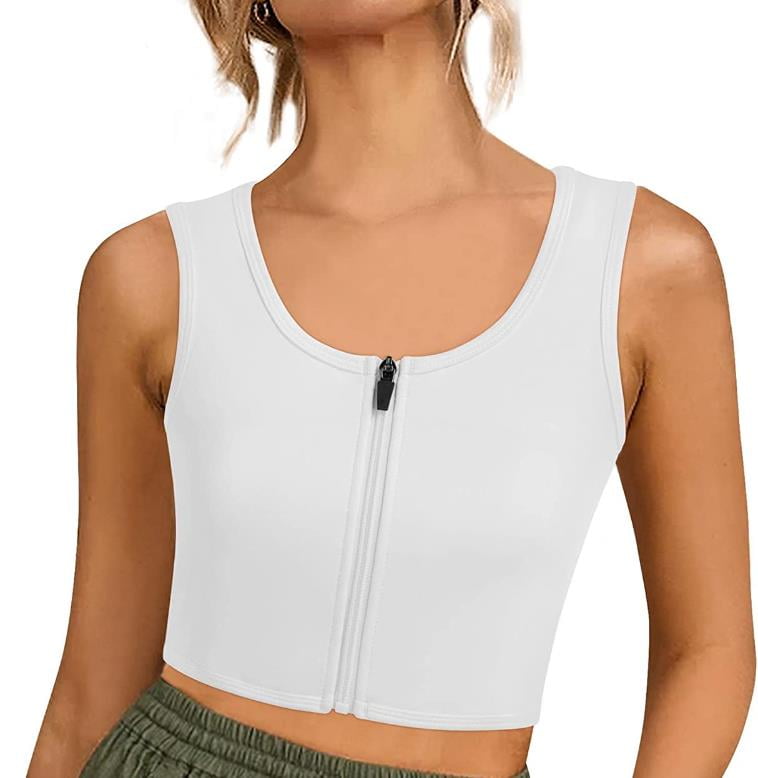 Cyber Y2K Tie Front Tank Top With Traf Breast And Chest Binder Bra  Aesthetic Summer Clothing For Women A20353T 210712 From Dou02, $8.73