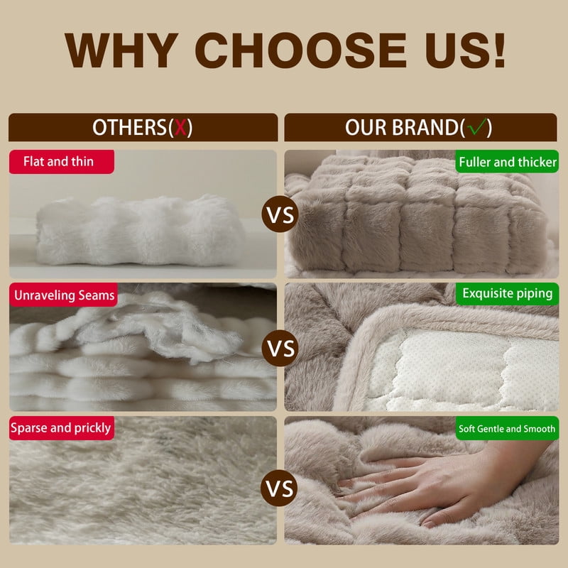OHSIO Couch Cover for Pets, Non-Slip Fuzzy Sofa Slipcover, Washable Soft Sofa Protector for Couch Sofa and Sectional (Light Brown, 27.6'' x 70.8'')