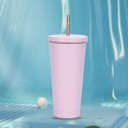 thumbnail image 1 of Taza de agua para coche de 750 ml, termos de paja a prueba de fugas, tazas de café de viaje (rosa) Likrtyny Para Estrenar, 1 of 8