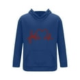 thumbnail image 4 of VBTAPA Men's 2 Piece Outfits Heart Print Hoodies and Sweatpants Jogging Sweatsuit Sets Trendy Casual Sports Suits with Pockets Limited Time Sales Blue L, 4 of 6