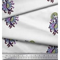 thumbnail image 2 of Soimoi Poly Georgette Fabric Leaves,Floral & Paisley Block Printed Fabric 1 Yard 52 Inch Wide, 2 of 3