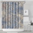 thumbnail image 2 of Colorful Vintage Paisley Curtain 72x84 Inches, Quick-Dry Polyester with Hooks, Boho Floral Artistic Pattern for Bathrooms, 2 of 5