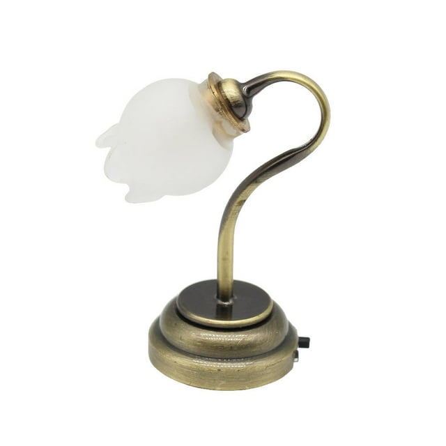 Mini House Scale LED Lamp With ON/OFF Doll Furniture Switch Miniature Single-Head Decorative Lighting Doll Ceiling Light Light-Room Outdoor