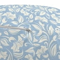 thumbnail image 2 of Ivory and Blue Pouf, Illustration of Spring Flowers Foliage Flourishing Nature Design, Decorative Soft Foot Rest with Removable Cover Living Room and Bedroom, Pale Blue and Ivory, by Ambesonne, 2 of 3