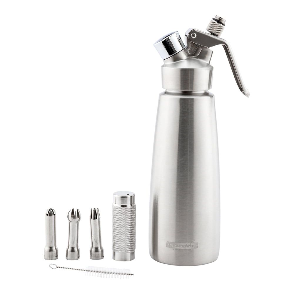 Whip Tek 1L Stainless Steel Professional Whipped Cream Dispenser with