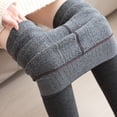 thumbnail image 6 of IWRICH Women's Opaque Lined Tights High Waist Warm Winter Thermal Tights Dark Gray One Size, 6 of 7