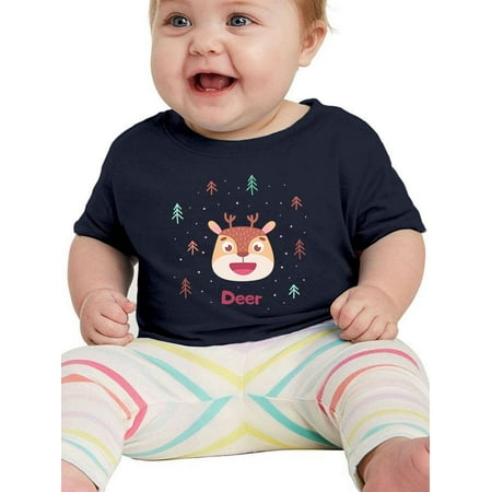 

Cute Baby Deer Face T-Shirt Infant -Image by Shutterstock 18 Months