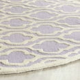 thumbnail image 3 of SAFAVIEH Cambridge Kirsten Geometric Wool Area Rug, Lavender/Ivory, 6' x 6' Round, 3 of 7