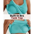 thumbnail image 3 of Women's Tank Tops with Bulit in Bras Padded Shelf Bra Cami Shirts for Women Sleeveless Camisole Tops Green L, 3 of 7