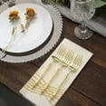 thumbnail image 2 of Efavormart 24 Pack | 6" Gold Glittered European Style Plastic Forks With Roman Column Handle, Disposable Utensil, 2 of 11