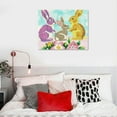 thumbnail image 5 of Orinice Rabbits Flower Cross Stitch Fine Art Aesthetic Poster Print Wall Painting for Decor 16x12in, 5 of 6
