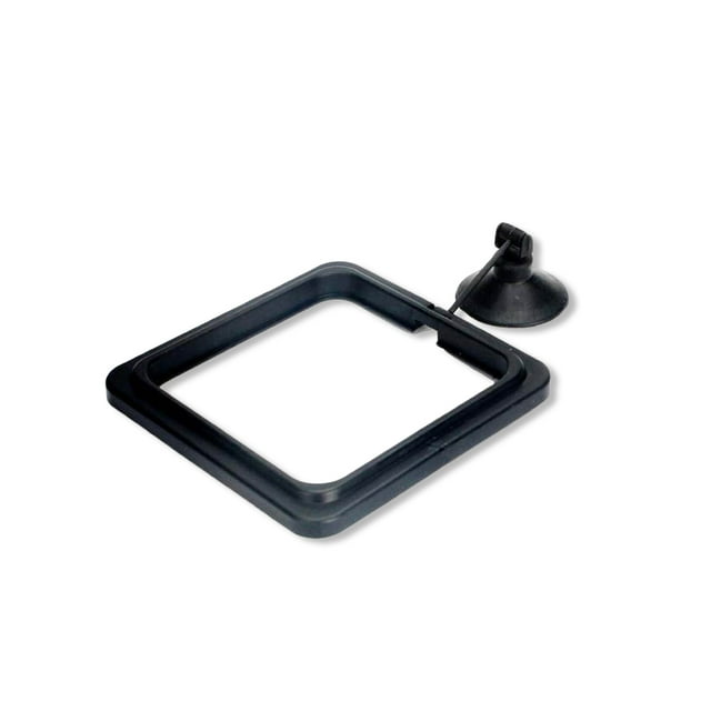 fastboy Mangeoire à Poisson Forme Carrée Station d'Alimentation Dispositif de Filtrage Maintient les Déchets d'Eau Maille Mangeoires de Pêche à Pointe Fixe Noir 10 * 10cm