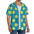 thumbnail image 4 of Disketp Men's Hawaiian Ball Tennis Print Shirts Button Down Holiday Beach Shirts-Medium, 4 of 7