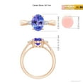 thumbnail image 4 of ANGARA Natural Tapered Shank 1.9 ct Tanzanite Ring with Diamond Accents in 14K Rose Gold for Women (Size-9x7mm) | December Birthstone, Anniversary, Jewelry Gift for Women | Natural Tanzanite Ring, 4 of 9