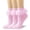 Pink, variant on TZYDMN Women Ruffle Ankle Socks with Lace Double Layer Fashion Princess Dress Socks, 3 Pairs