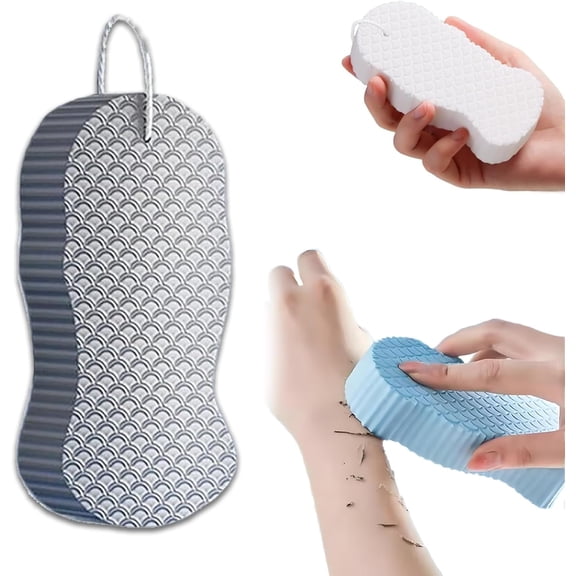 Exfoliating Bath Sponge 5D Super Soft, Body Scrubber, Skin Friendly and Reusable for Adults Women and Men