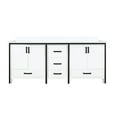thumbnail image 2 of 72 In. W X 22 D Double Bath Vanity In White - Quartz Top, Solid Wood, Soft Close, Scratch & Stain , 2 Cabinets 5 Drawers For Tropical Bathroom Storage Countertop, Luxury, 2 of 6