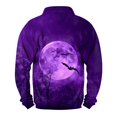 thumbnail image 3 of Sudadera con capucha y estampado de castillo encantado gótico para hombre, con temática de terror de Halloween, 3 of 3