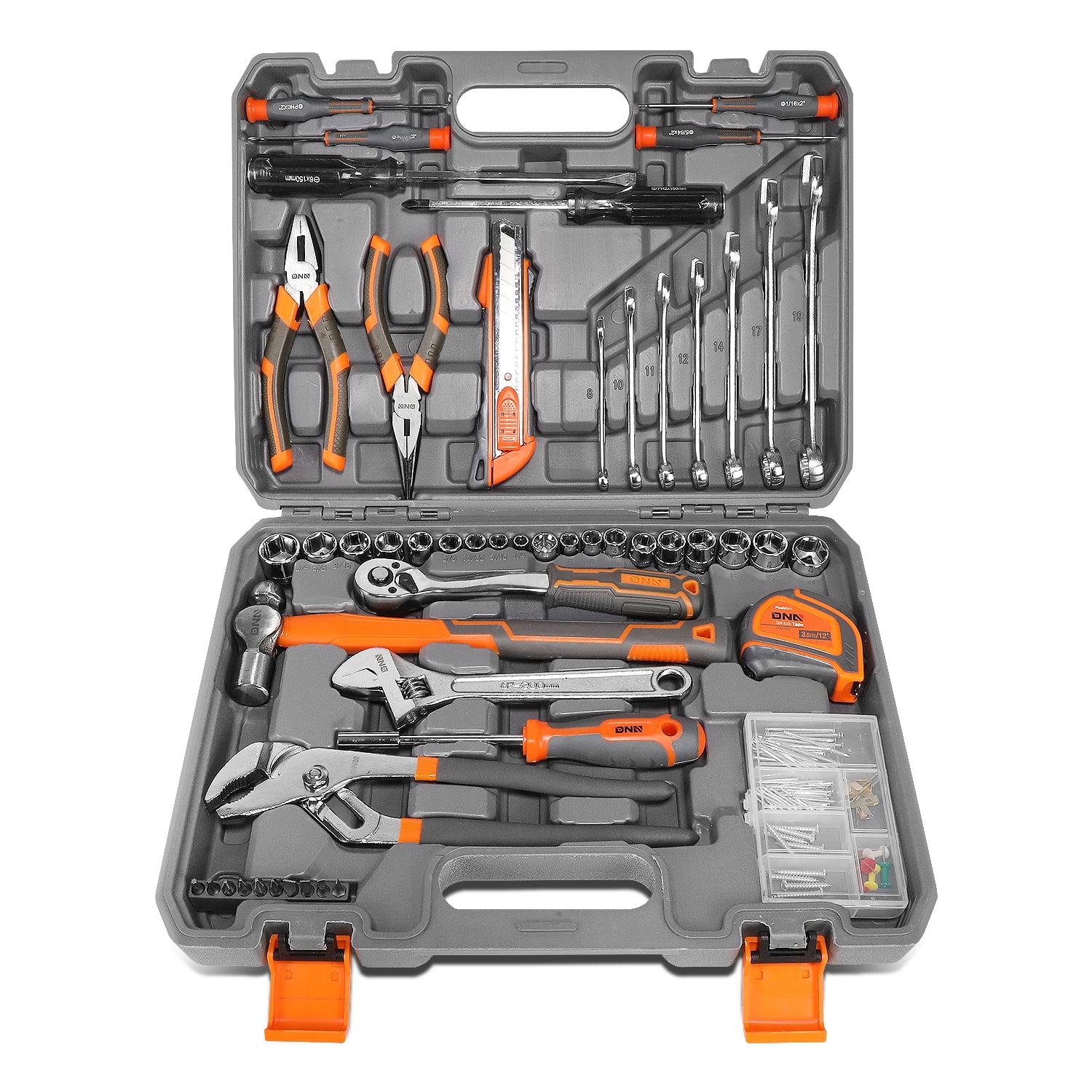 ‎160-piece Mechanics Auto & Home Repair Tool Set Household Hand Tool Kit with Storage Case