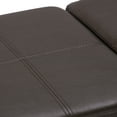 thumbnail image 6 of Avalon 42 inch Wide Contemporary Storage Ottoman in Chocolate Brown Vegan Leather, 6 of 14