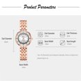 thumbnail image 2 of Reloj de pulsera elegante de cuarzo con correa de aleación y esfera grande para mujer (oro rosa + blanco), 2 of 6