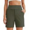 KIHOUT Women's High Waisted Yoga Shorts Tummy Control Butt Lifting Workout Shorts with Pockets for Running Gym Daily Casual Wear