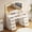 White-46in, variant on Tomnk Vanity Desk with Mirror and Lights, 42.5" Makeup Vanity with Glass Top & Hollywood Light Bulb & RGB Lights, Vanity Table Set with 7 Drawers & 6 Transparent Shelves & Power Outlet for Bedroom