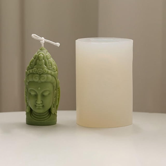 Estatua de Buda perfecl molde de vela de silicona 3D para Ramadán - Guanyin