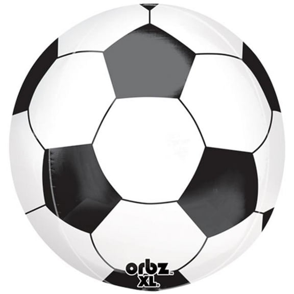 16 inch Soccer Ball Orbz Anagram Plastic Balloons (1 Pack) - Party Supplies Decorations