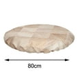 thumbnail image 4 of veasfak Printed Round Fitted Tablecloth Home Party Wipeable Cover Decor 80cm Brown 2, 4 of 9